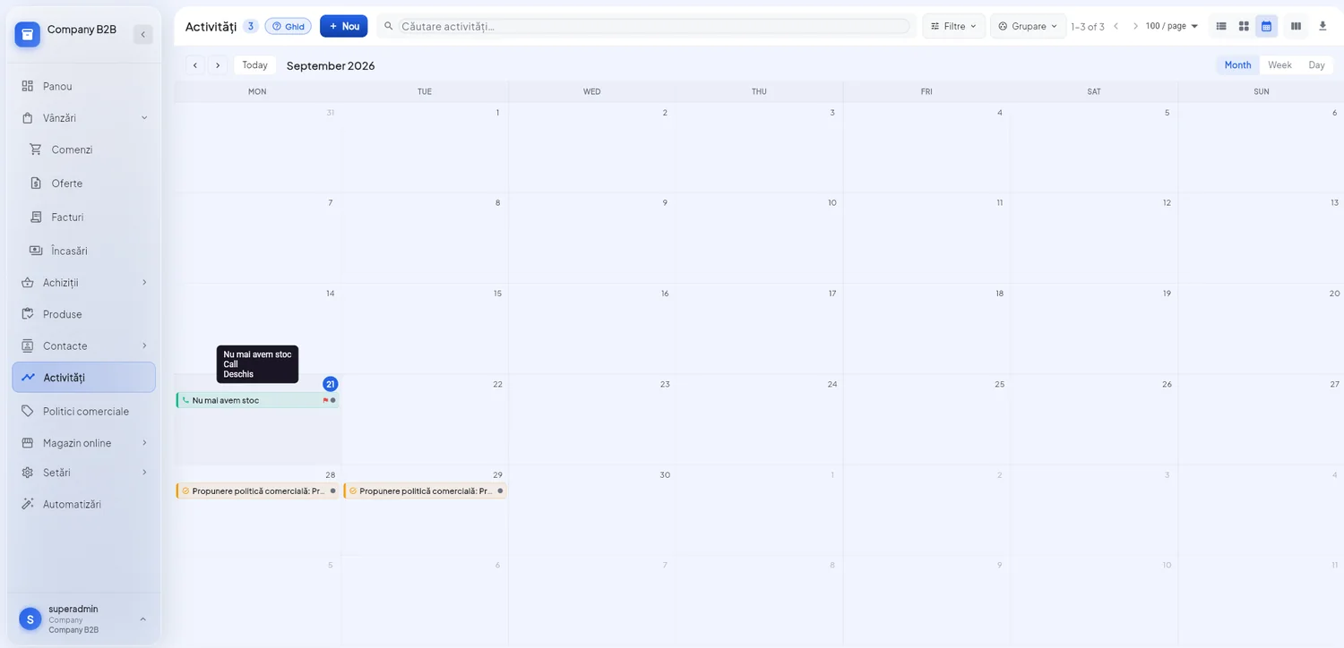 Ce declanșează o regulă ajunge în calendar